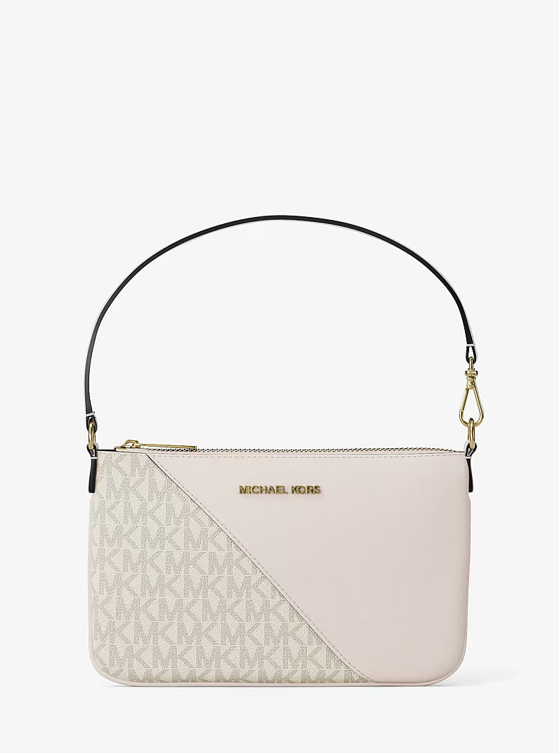 Jet Set Travel Small Signature Logo and Smooth Wristlet