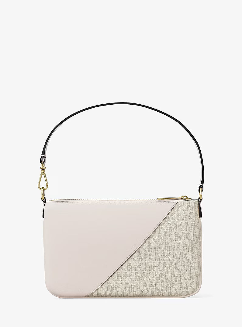 Jet Set Travel Small Signature Logo and Smooth Wristlet