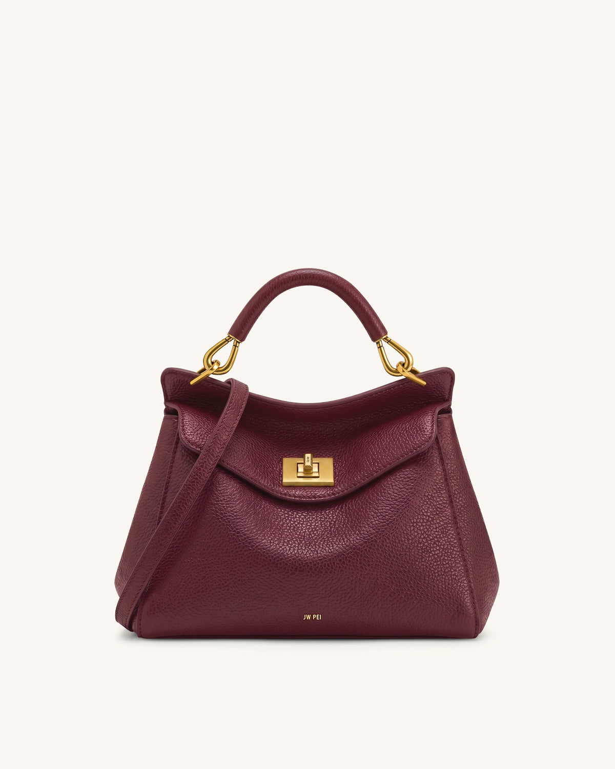 Lucia Classic Top Handle Woven Bag - Brown