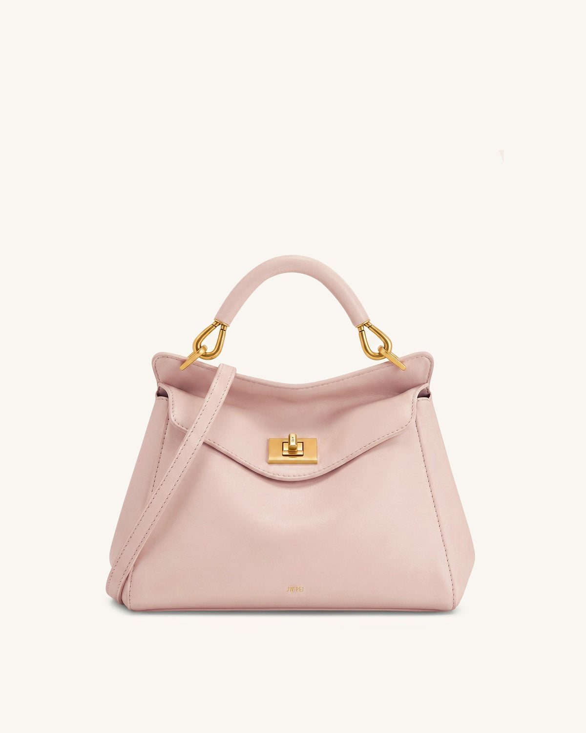 Lucia Classic Top Handle Bag - Light Gray