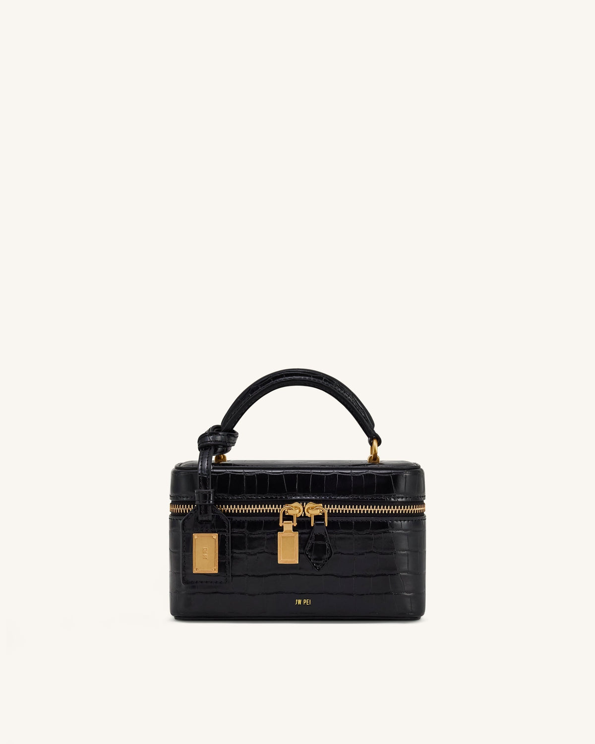 Cleo Faux Suede Box Shape Top Handle Bag - Dark Chocolate Brown