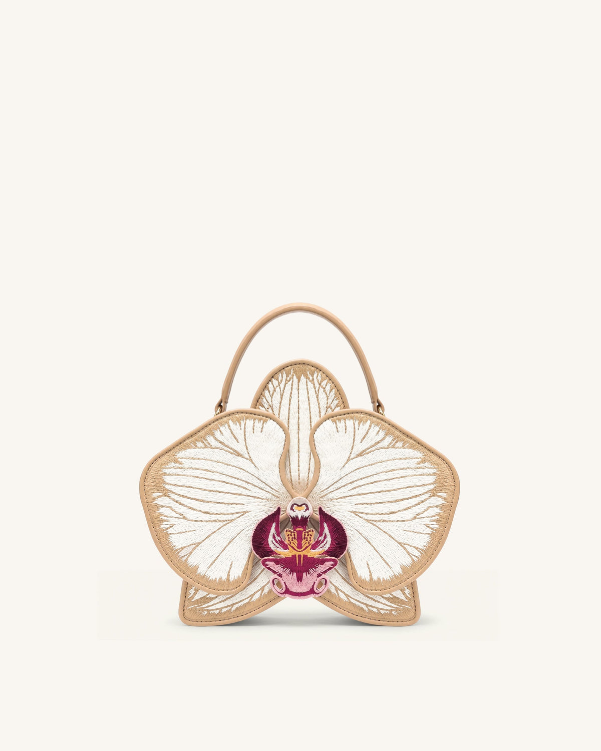 Flora Orchid Shaped Top Handle Bag - Blue