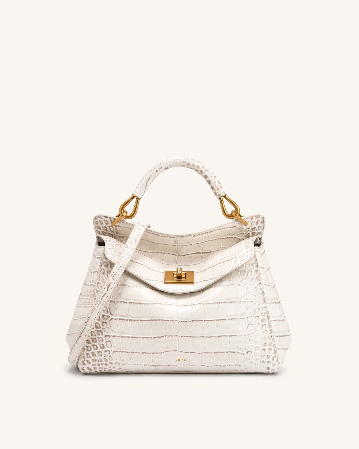 Lucia Classic Top Handle Bag - Light Gray