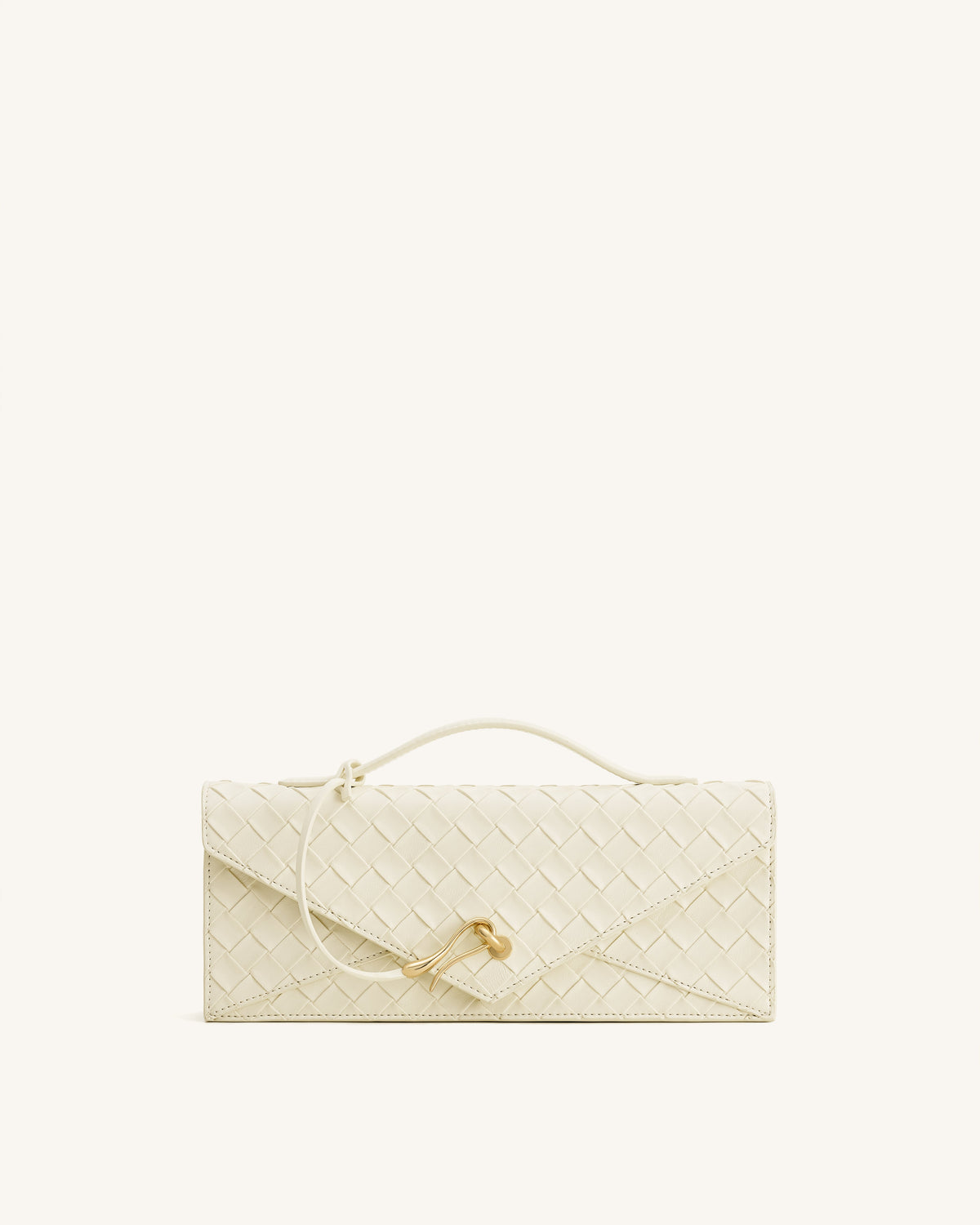 Celeste Woven Textured Envelope Top Handle Bag - Mocha Brown