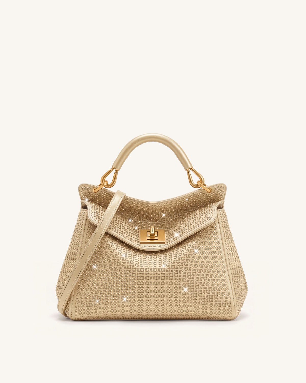 Lucia Classic Top Handle Woven Bag - Brown