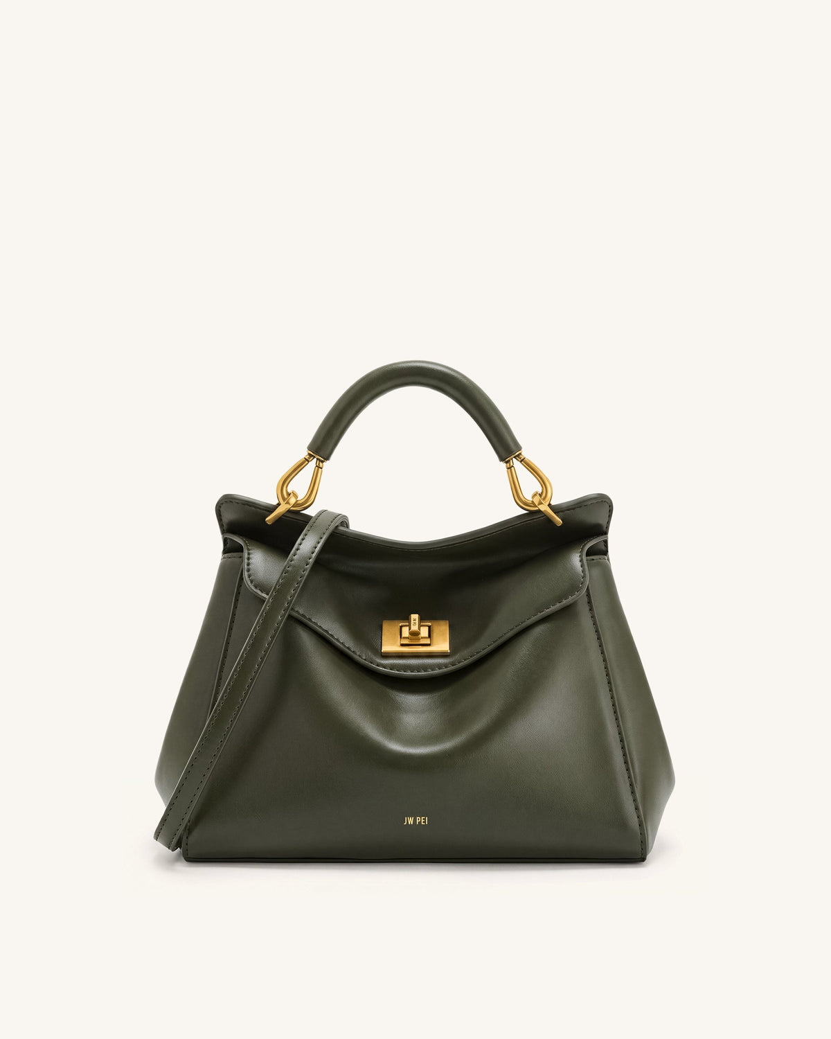 Lucia Classic Top Handle Woven Bag - Brown