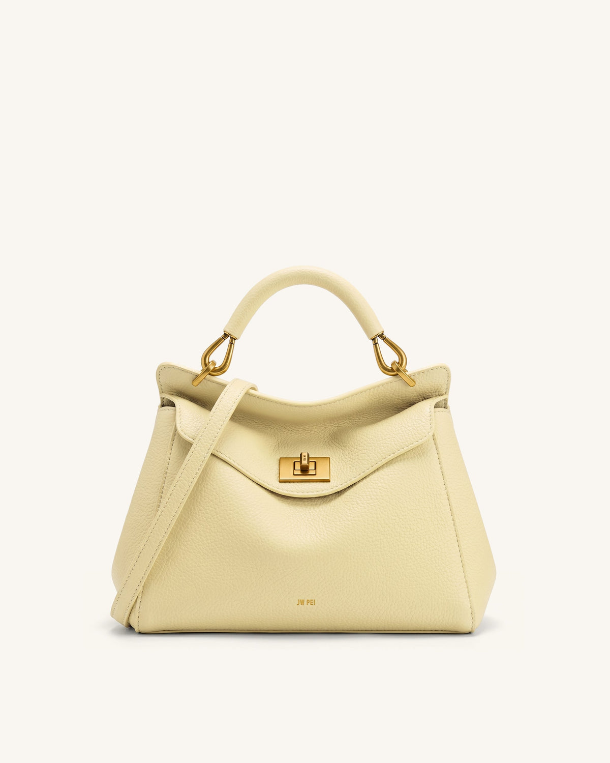 Lucia Classic Top Handle Bag - Light Gray