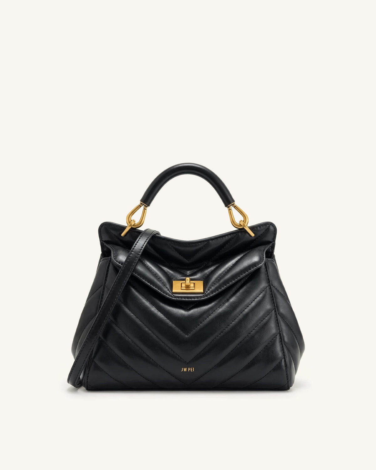 Lucia Classic Top Handle Woven Bag - Brown