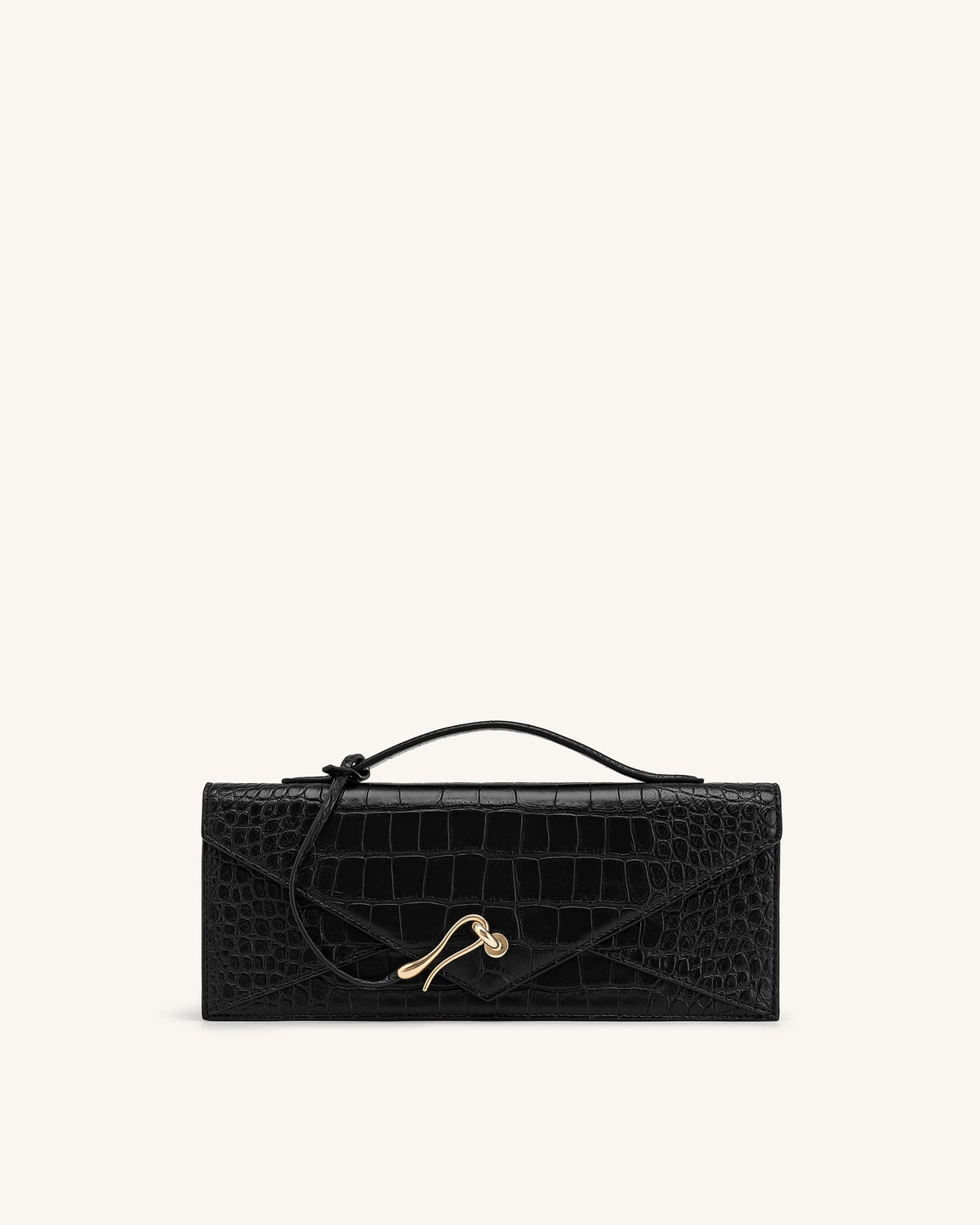 Celeste Woven Textured Envelope Top Handle Bag - Mocha Brown