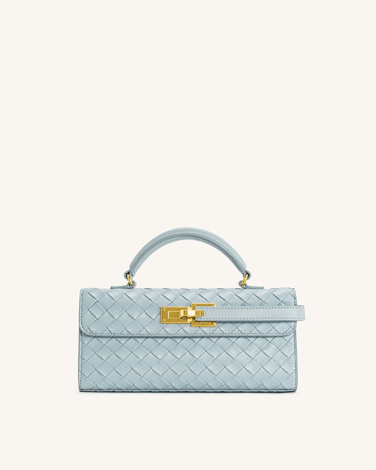 Keyla Weave Texture Top Handle Bag - White