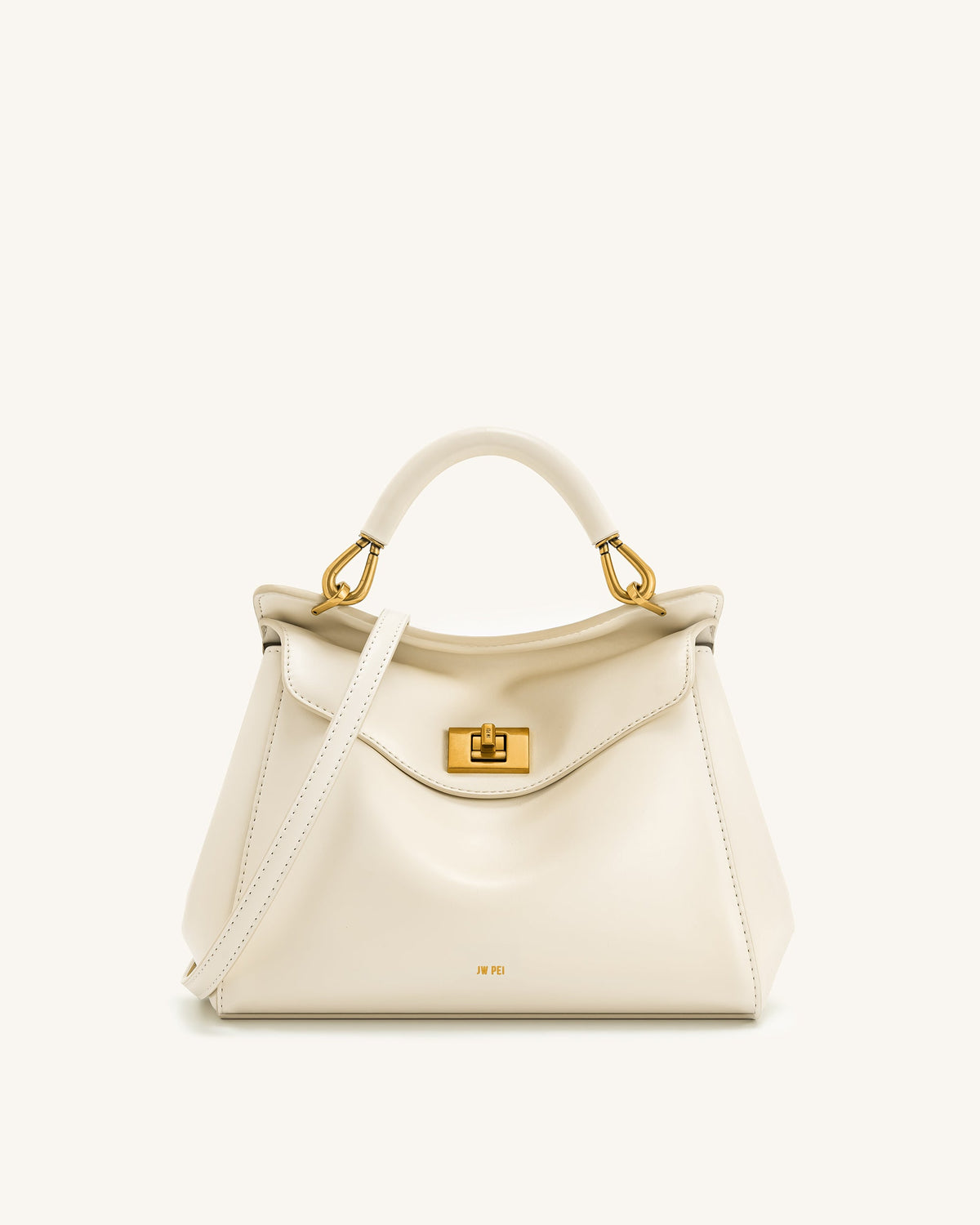 Lucia Classic Top Handle Bag - Light Gray