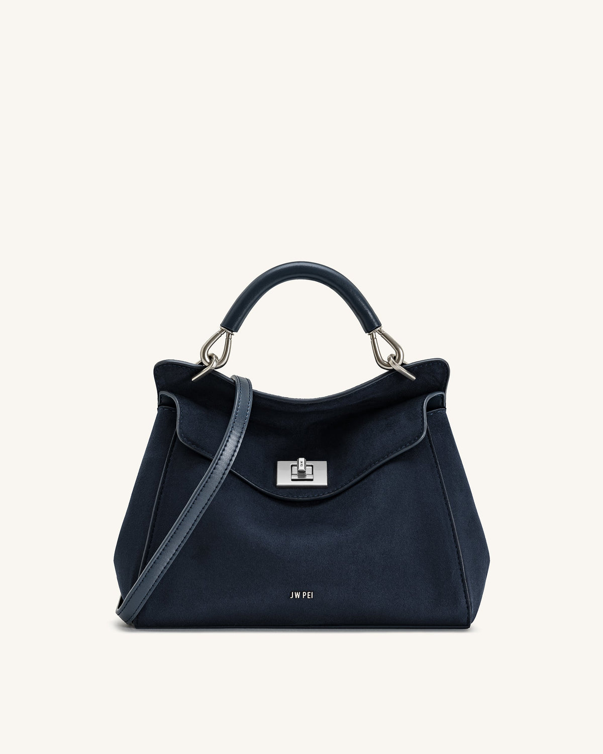 Lucia Classic Top Handle Bag - Light Gray