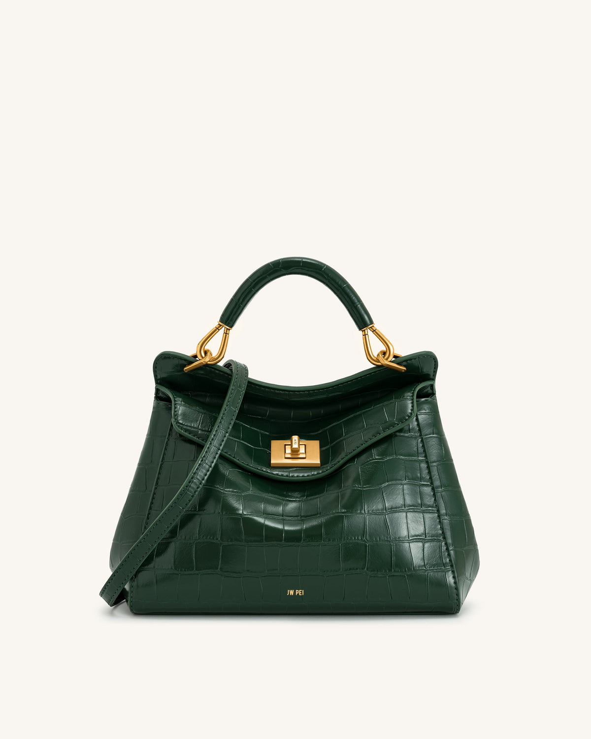 Lucia Classic Top Handle Bag - Light Gray