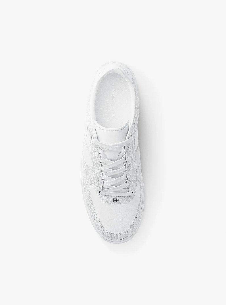 Brady Signature Logo and Leather Sneaker