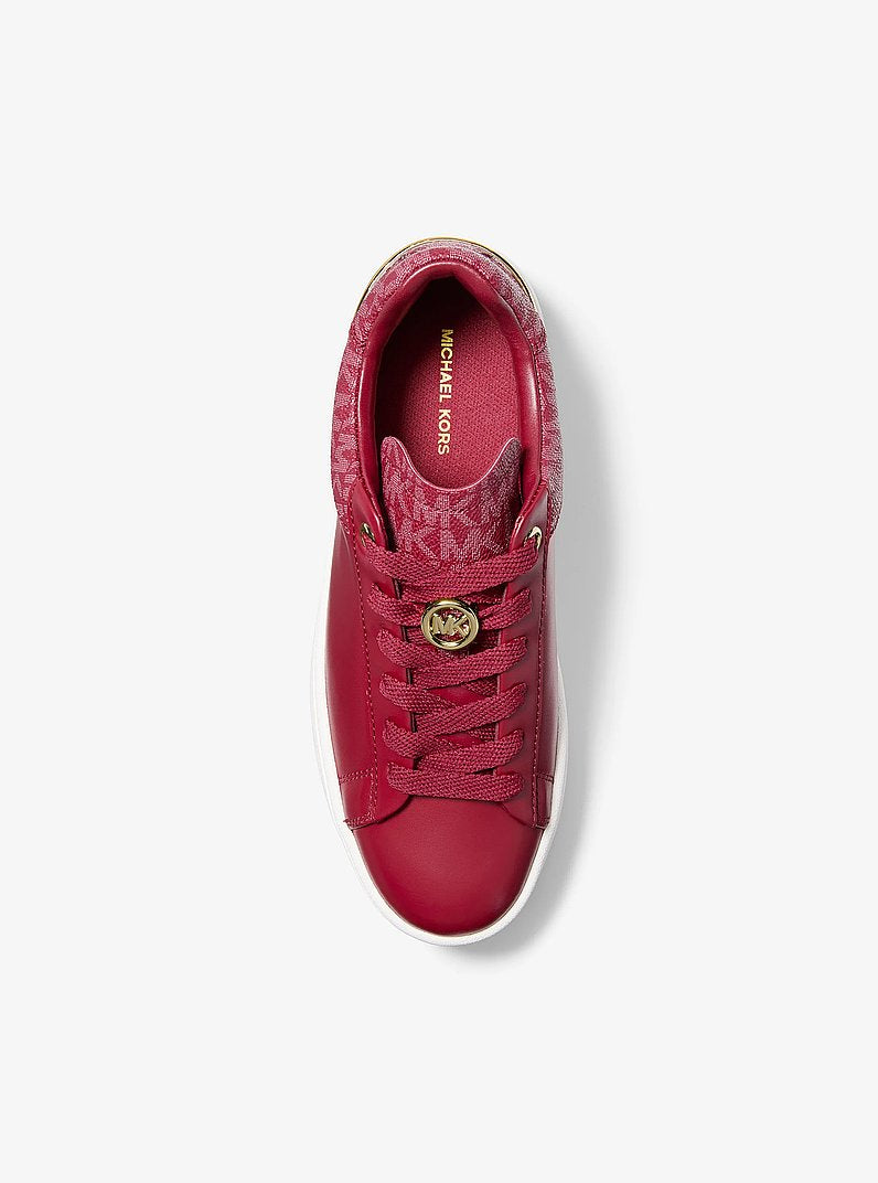 Dottie Leather and Signature Logo Sneaker