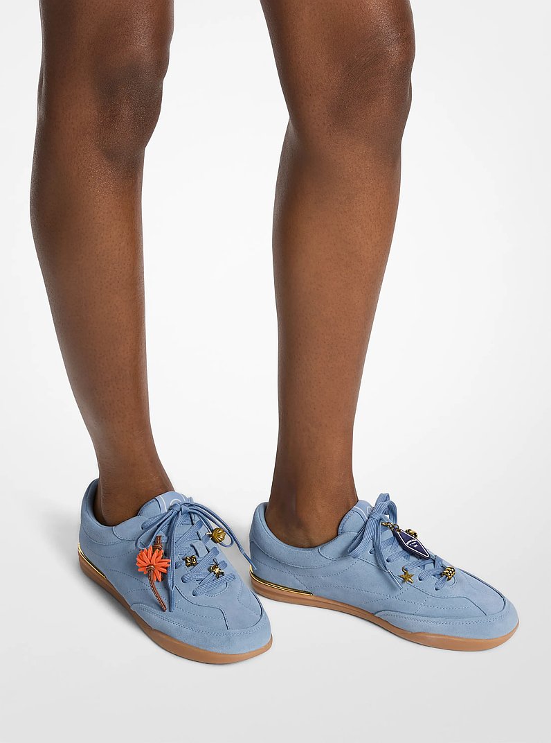 Nolan Embellished Suede Sneaker