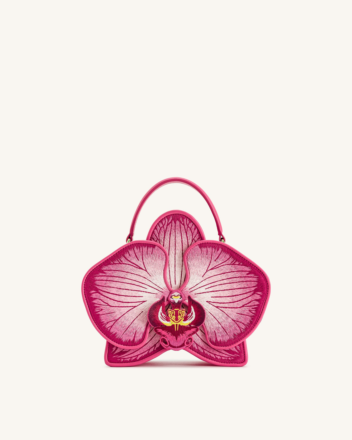 Flora Orchid Shaped Top Handle Bag - Blue