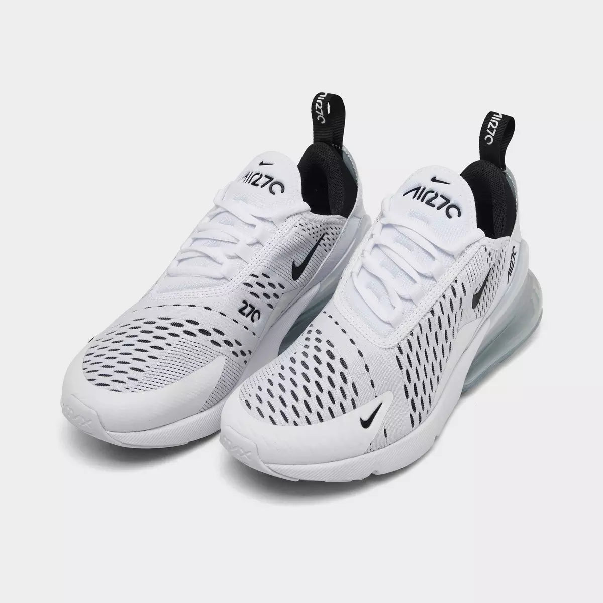 Women's Nike Air Max 270 Casual Shoes - White/Black/White