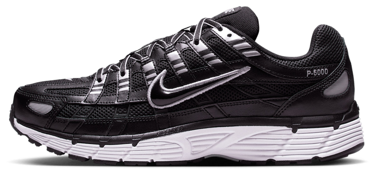 Nike P-6000 - Men's - White/Black/Mtlc Silver