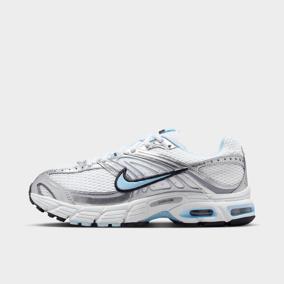 Women's Nike Air Max Moto 2K Casual Shoes - White/Metallic Silver/Black/Hydrogen Blue