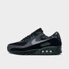 Men's Nike Air Max 90 Casual Shoes - Black/Dark Smoke Grey/Metallic Cool Grey