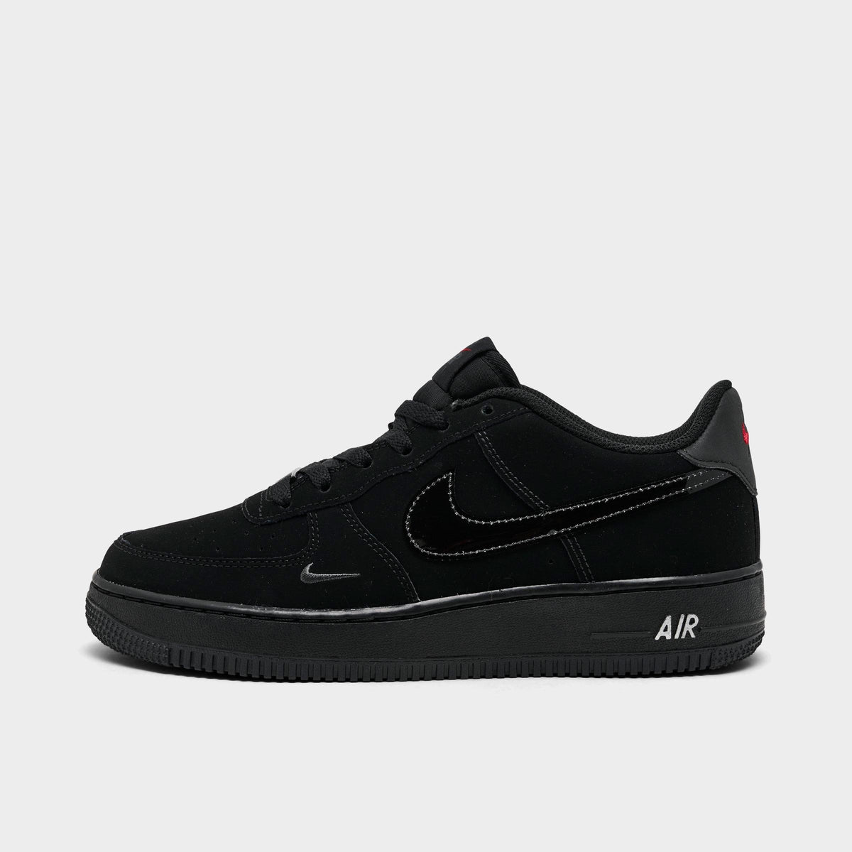 Big Kids' Nike Air Force 1 Low Casual Shoes - Black/Dark Smoke