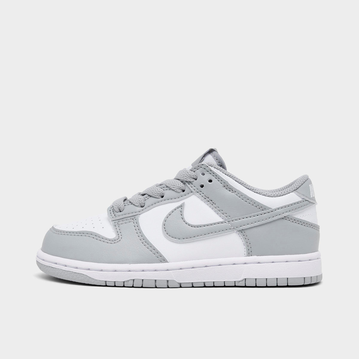 Little Kids' Nike Dunk Low Casual Shoes - White/Light Smoke Grey/White