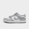 Big Kids' Nike Dunk Low Casual Shoes - White/White/Light Smoke Grey
