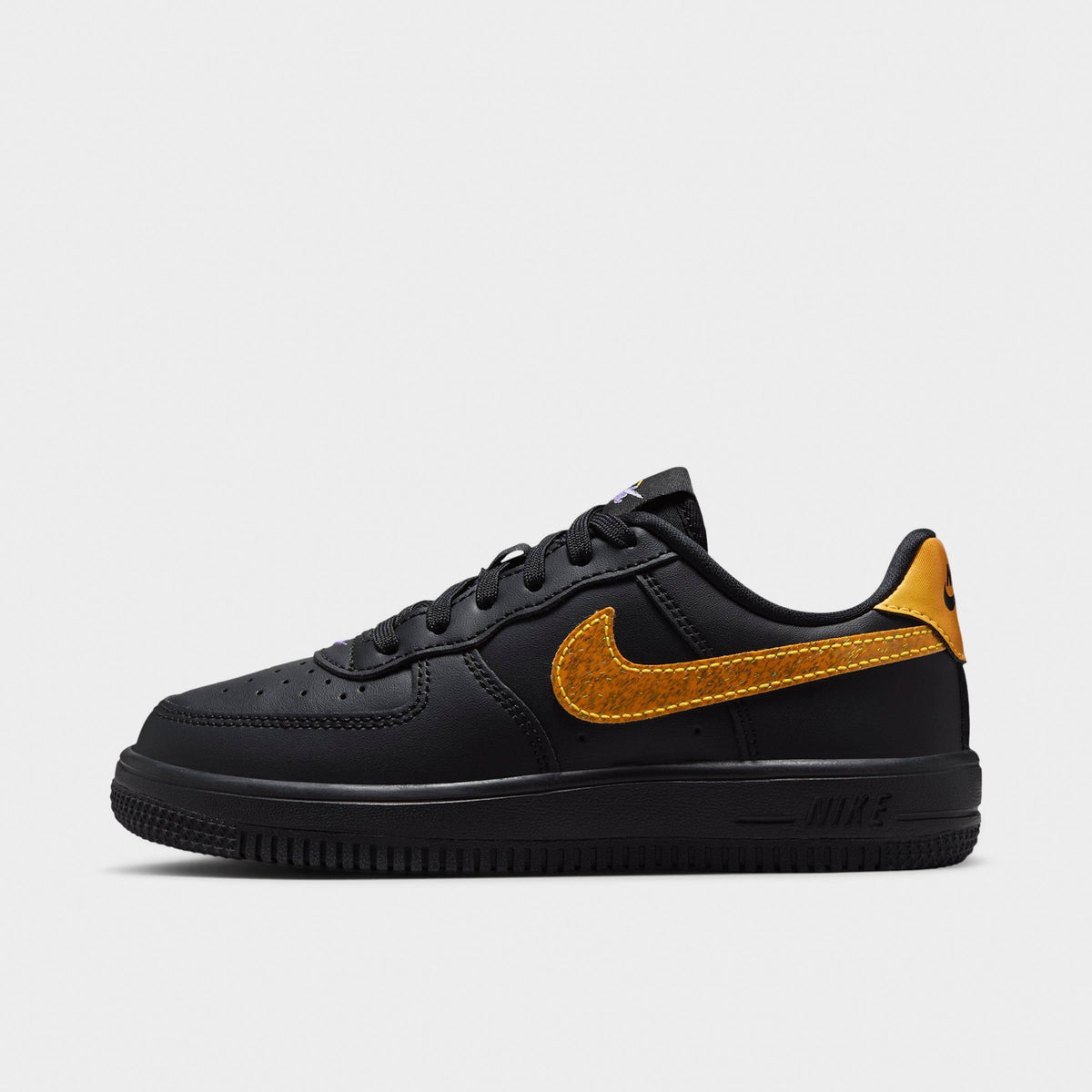 Little Kids' Nike Force 1 Casual Shoes - Black/Laser Orange/Picante Red/Action Grape