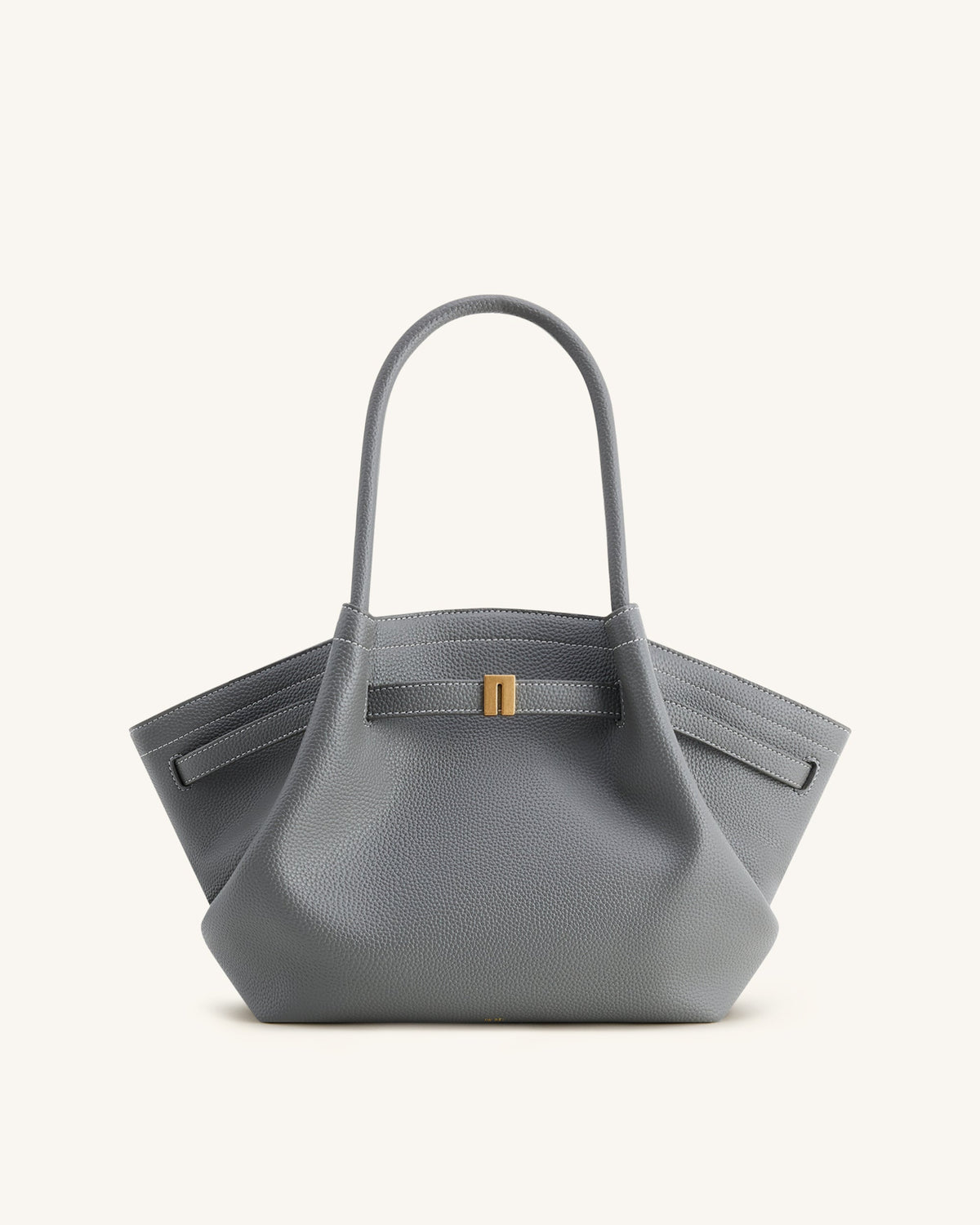 Hana Medium Weave Texture Tote Bag - Black