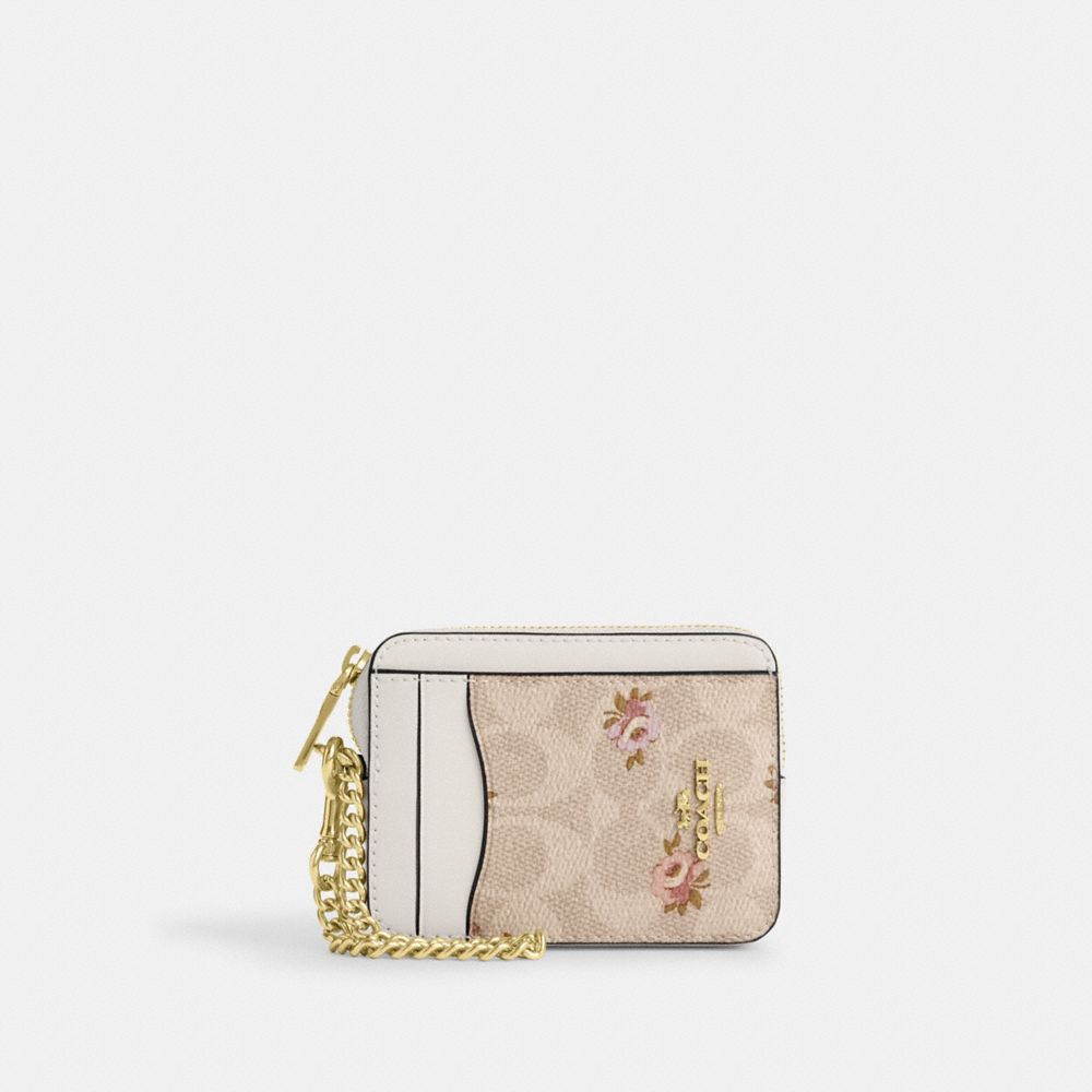 Zip Card Case In Signature Canvas