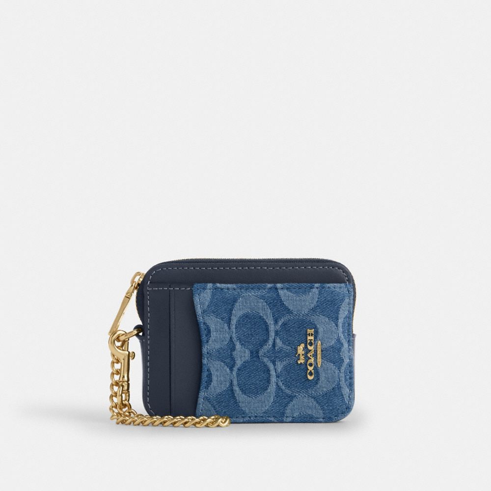 Zip Card Case In Signature Canvas