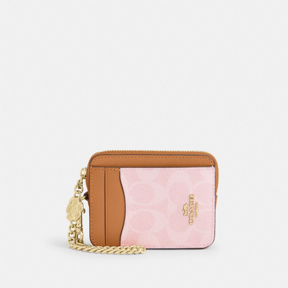 Zip Card Case In Signature Canvas