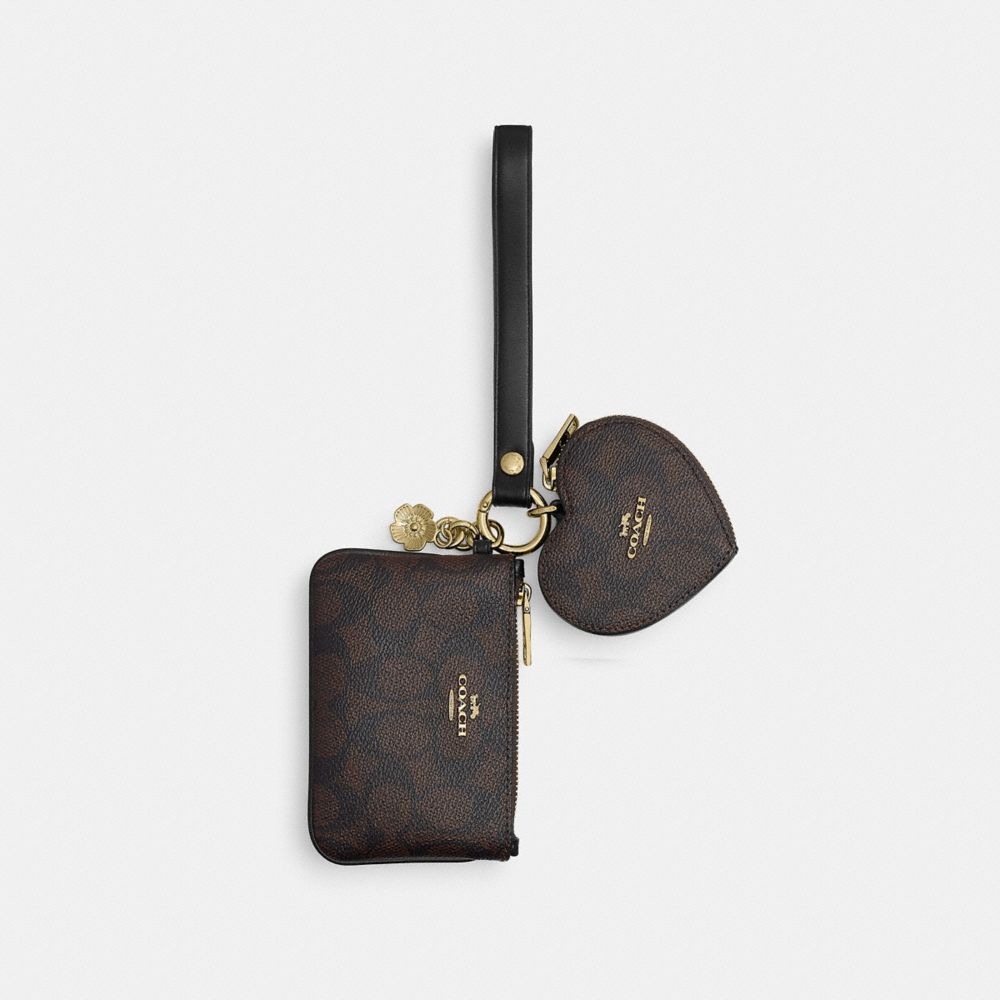 Wristlet And Heart Pouch