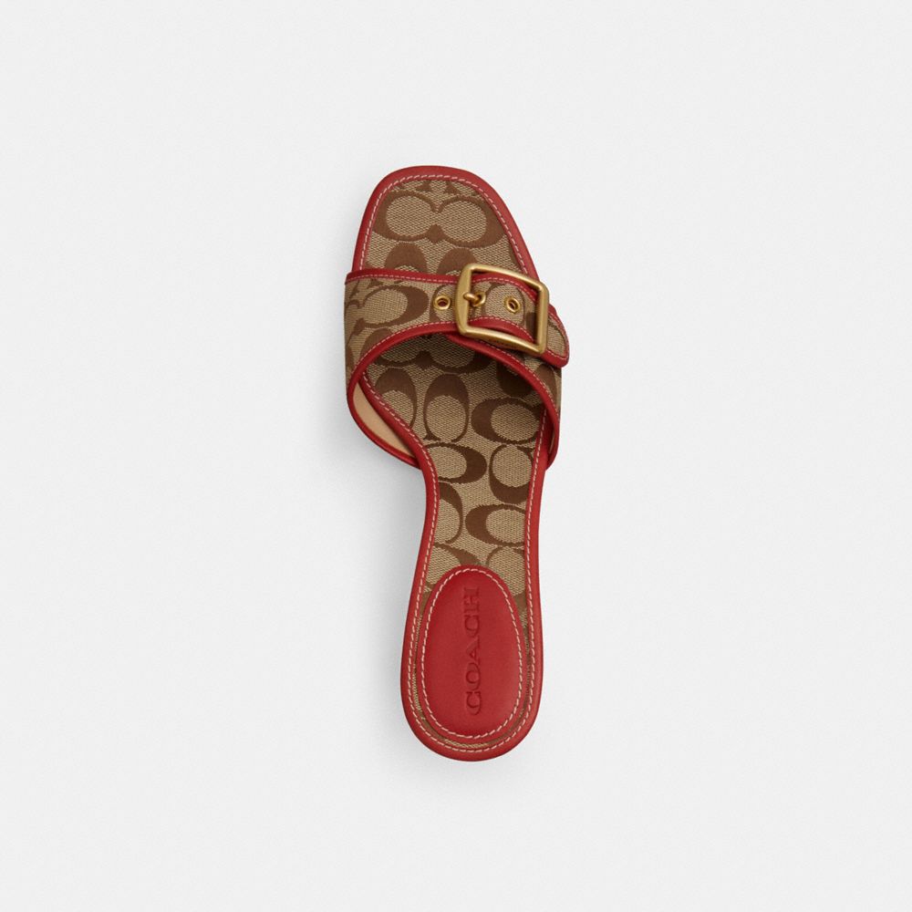 Margot Sandal In Signature Sateen Jacquard