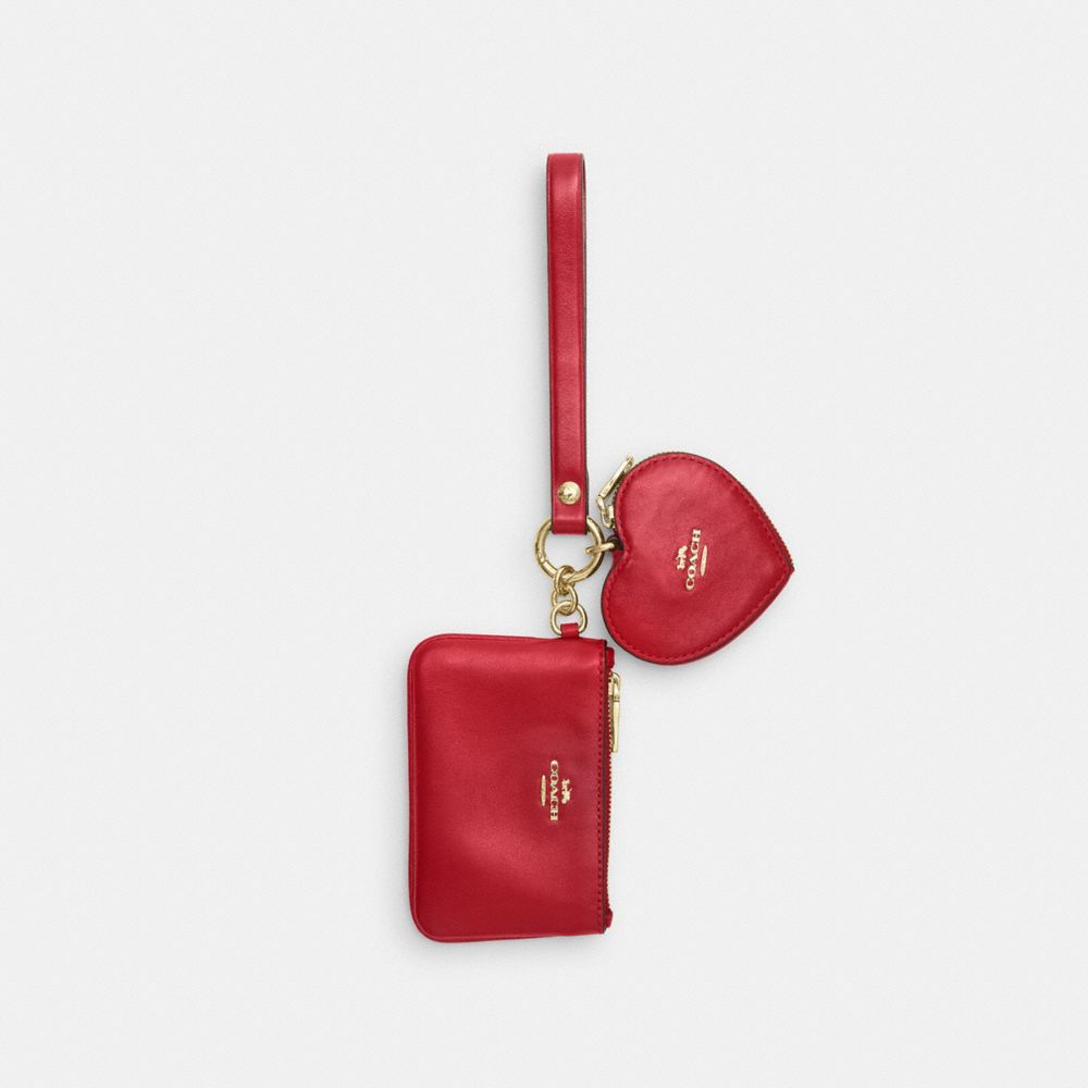 Wristlet And Heart Pouch