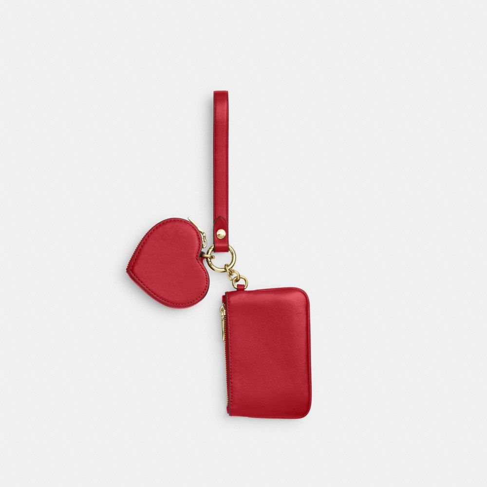 Wristlet And Heart Pouch