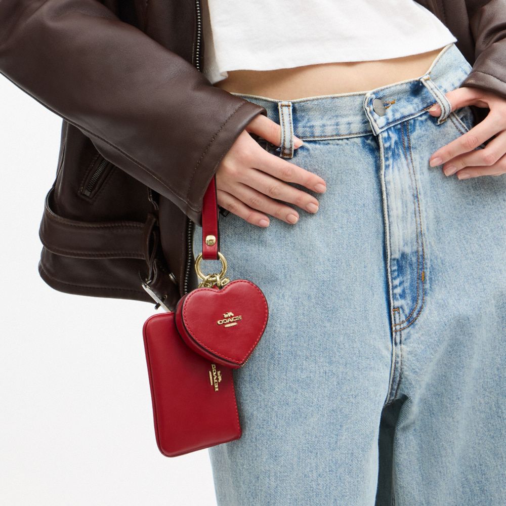 Wristlet And Heart Pouch