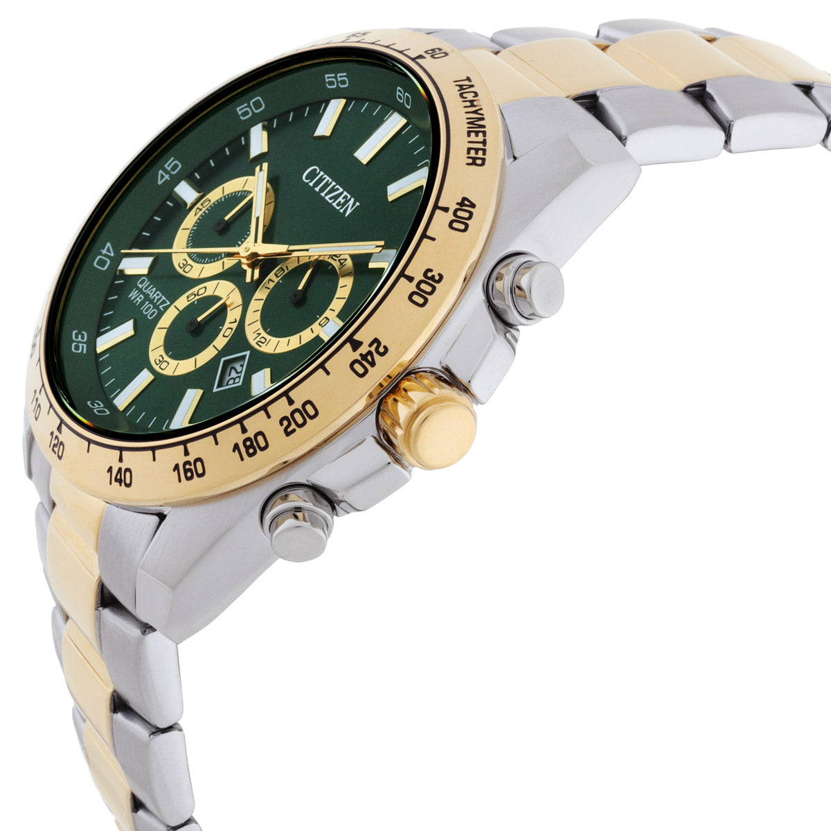 Citizen Sports Chronograph Quartz Green Dial Men's Watch AN8234-58X