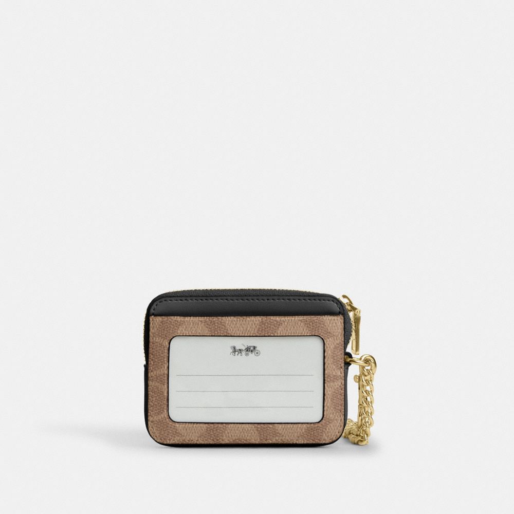 Zip Card Case In Signature Canvas