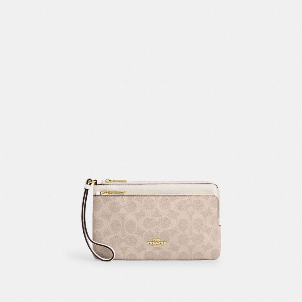 Double Zip Wallet In Signature Canvas
