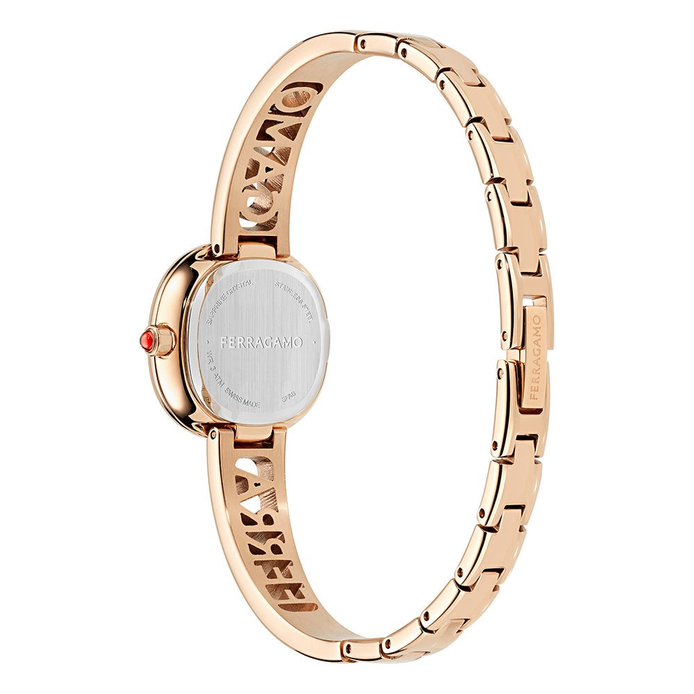 Ferragamo Iconic Jewel Bangle Quartz Black Dial Ladies Watch SFAB00224