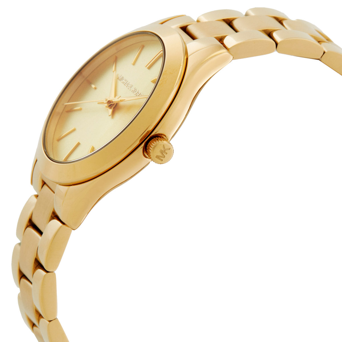 Michael Kors Slim Runway Quartz Gold Dial Ladies Watch MK7561SET