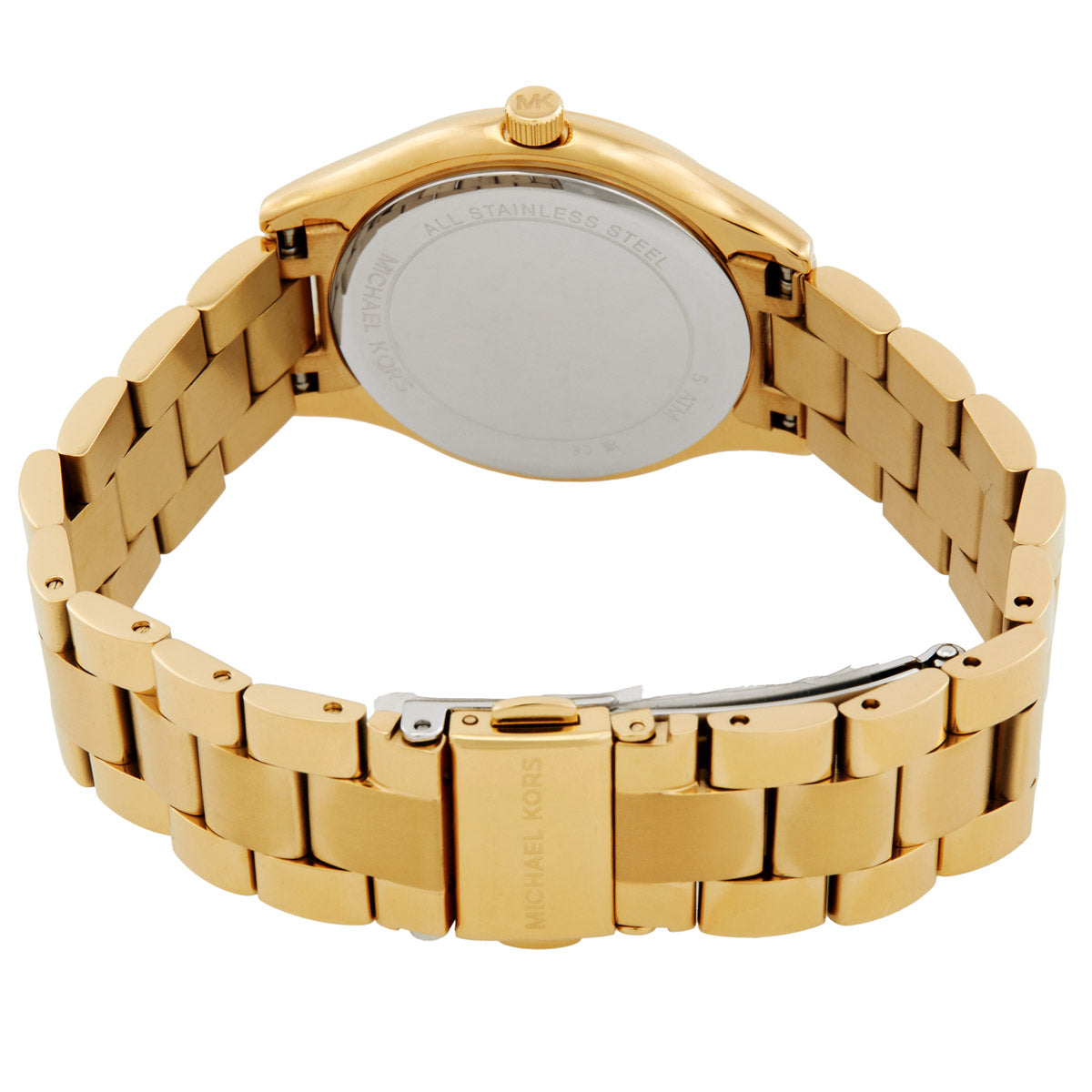 Michael Kors Slim Runway Quartz Gold Dial Ladies Watch MK7561SET
