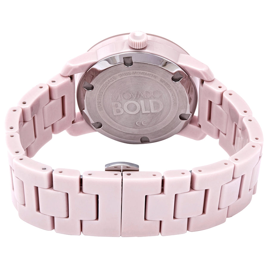 Movado Bold Pink Crystal Dial Ladies Watch 3600536