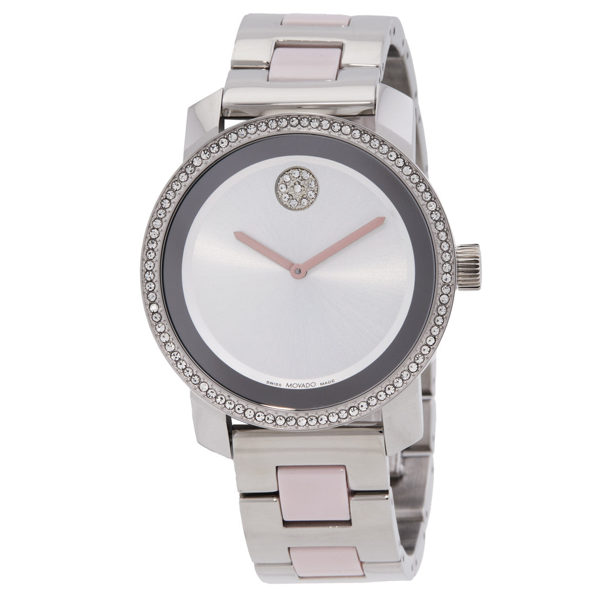 Movado Bold Quartz Crystal Silver Dial Ladies Watch 3600881