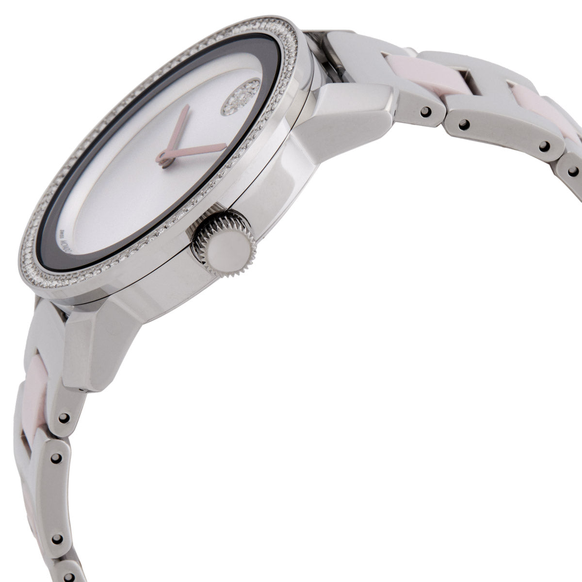 Movado Bold Quartz Crystal Silver Dial Ladies Watch 3600881