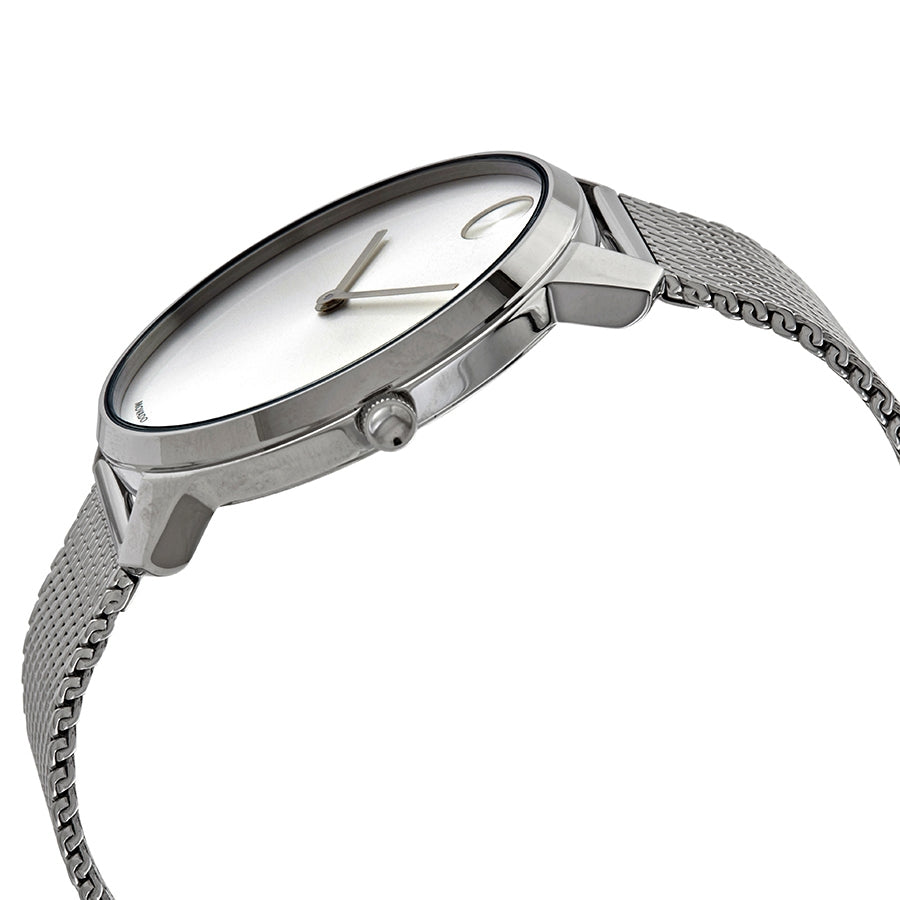 Movado Bold Quartz Silver Dial Stainless Steel Mesh Men's Watch 3600589