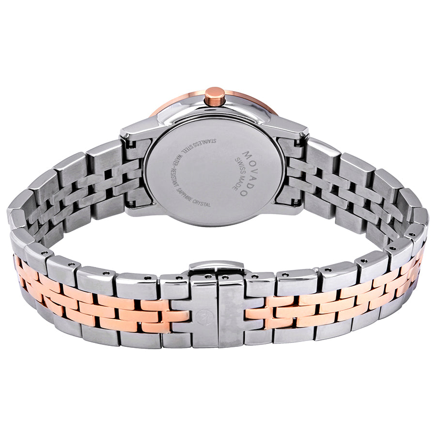 Movado Museum Classic Blue Mother of Pearl Dial Two-tone Ladies Watch 0607268