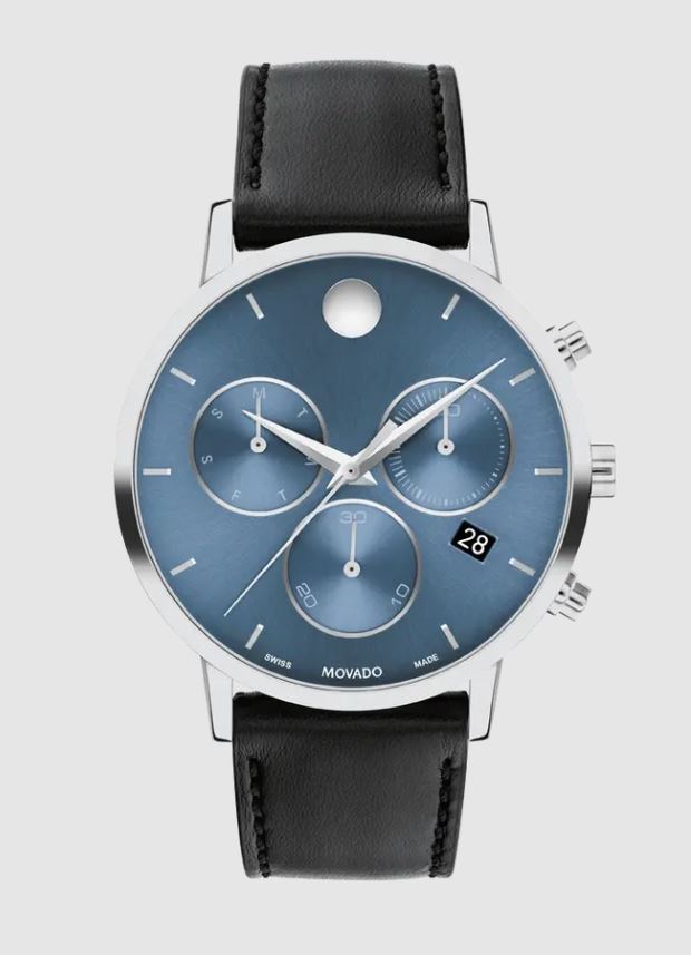 Movado Museum Classic Chronograph Quartz Blue Dial Men's Watch 0607889